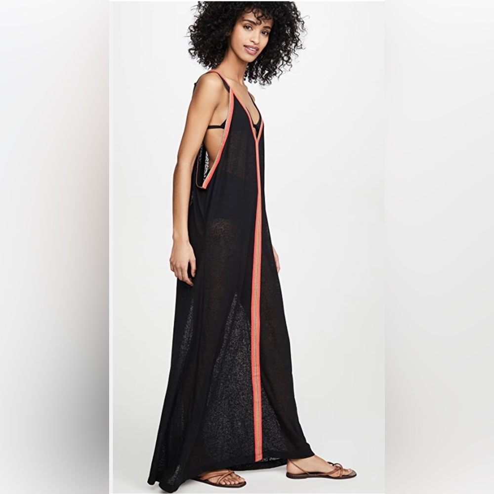 Pitusa Inca Beach Sundress Black Standard One Size  NWT Pool Coverup